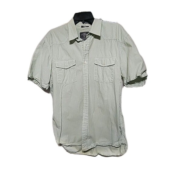 L.O.G.G. Mens Plaid Short Sleeve Button Down Collar Shirt Large - Picture 1 of 5